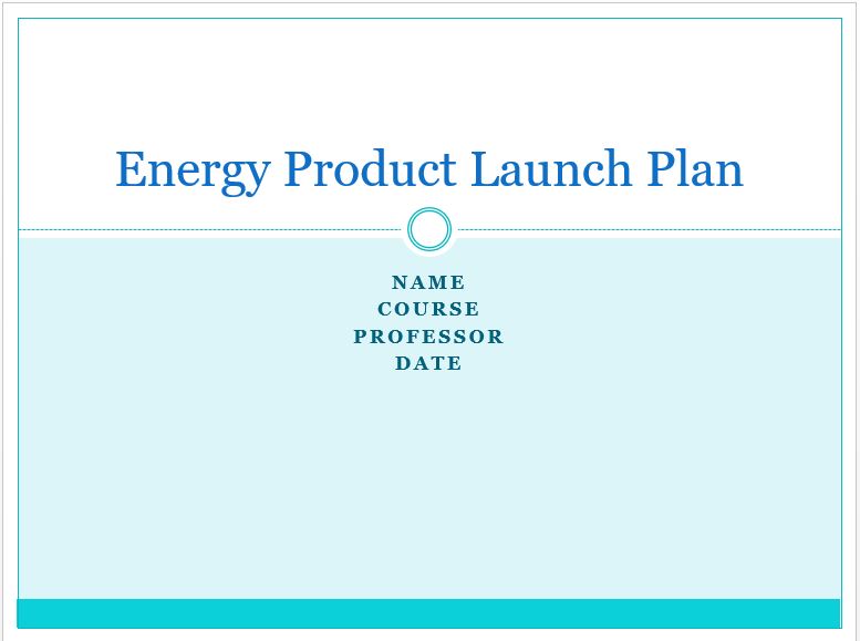 Energy Product Launch Plan, Power Point Presentation With Speaker Notes Example