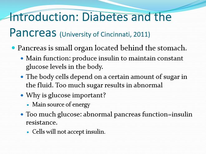 Diabetes and the Pancreas