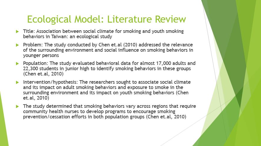 literature review ecological model