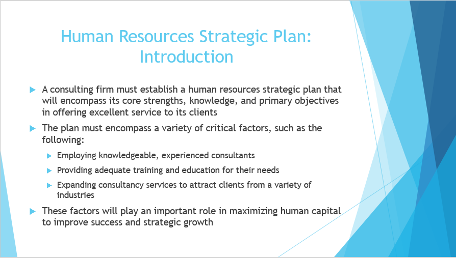 Human Resources Strategic Plan, Power Point Presentation With Speaker Notes Example
