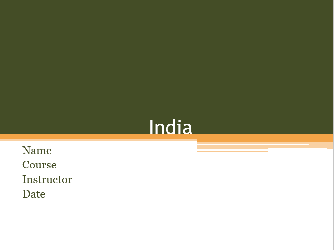 India, Power Point Presentation With Speaker Notes Example