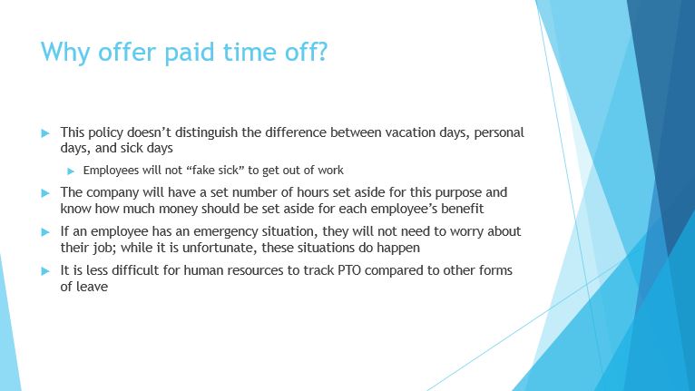 Why offer paid time off