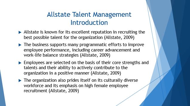 Allstate Talent Management Introduction