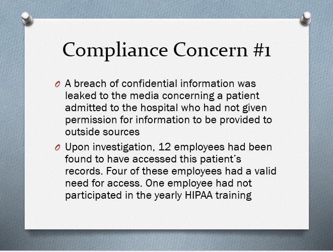 Compliance Concern