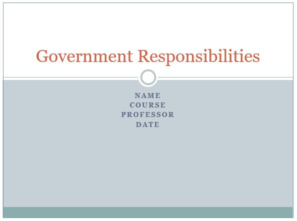 Government Responsibilities