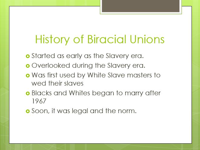 History of Biracial Unions