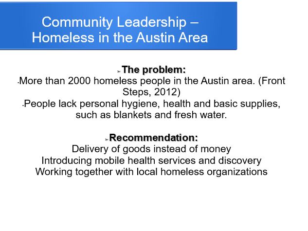 Homeless in the Austin Area