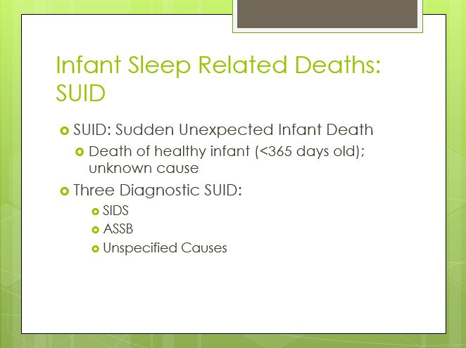 Infant Sleep Related Deaths