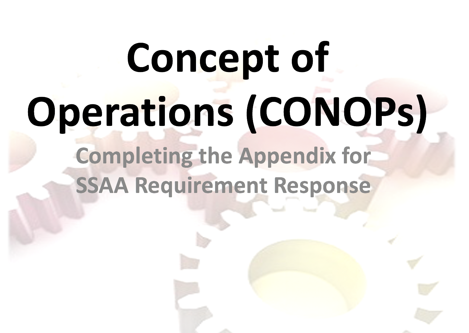 Concept of Operations (CONOPs)
