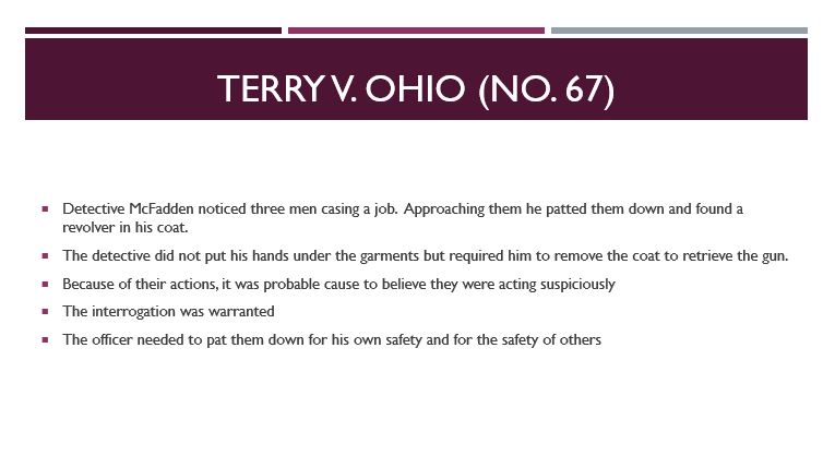 Terry v. Ohio (No. 67)