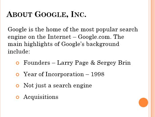 About Google, Inc