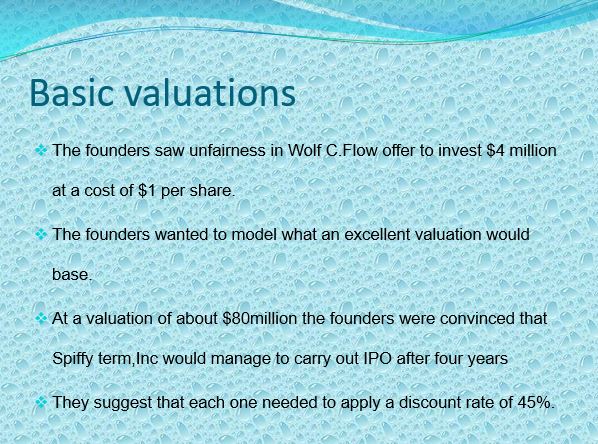 Basic valuations