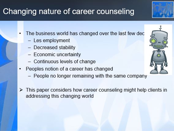 Changing nature of career counseling
