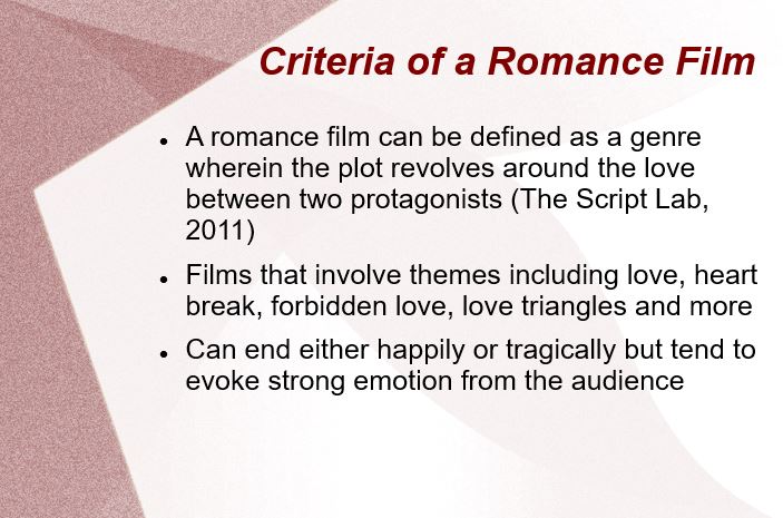 Criteria of a Romance Film