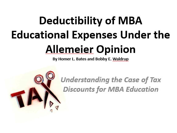 Deductibility of MBA