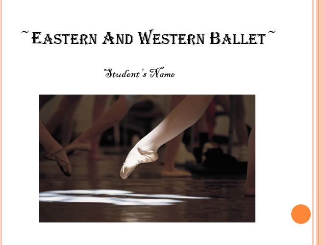 Eastern And Western Ballet