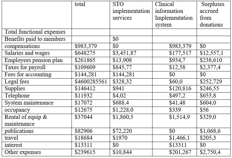 Functional financial statements