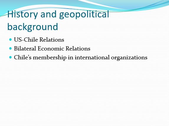 History and geopolitical background