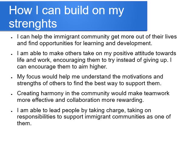 How I can build on my strenghts