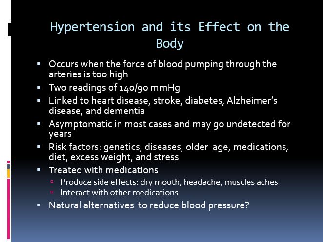 Hypertension and its Effect on the Body