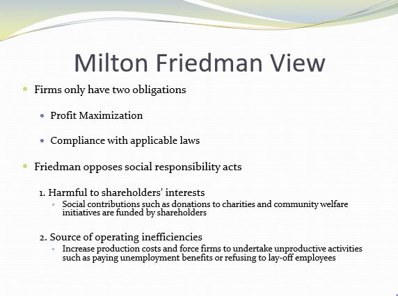 Milton Friedman View
