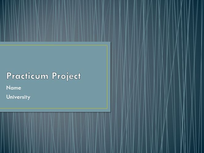 Practicum Project