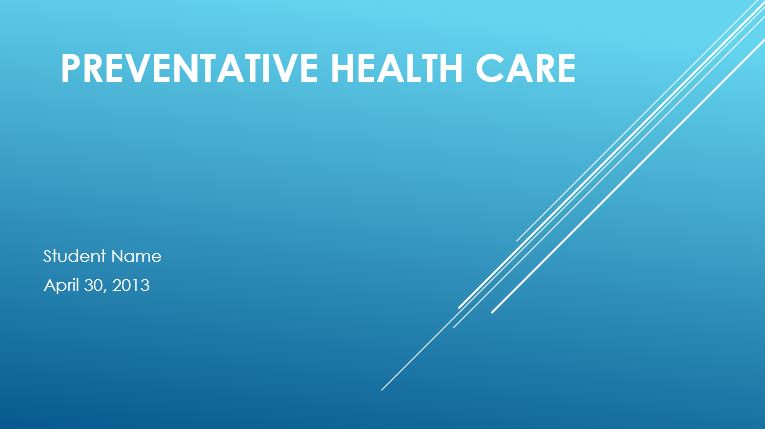 Preventative Health Care