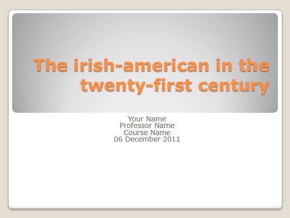 The irish-american