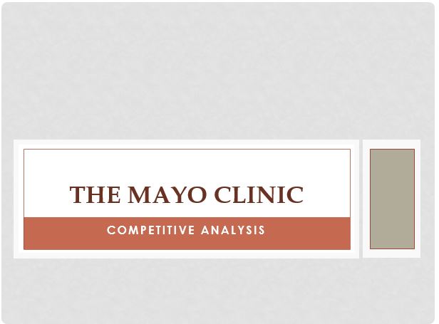 The mayo clinic