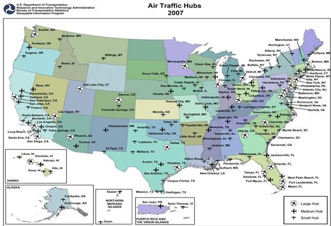 Air Traffic Hubs 2007