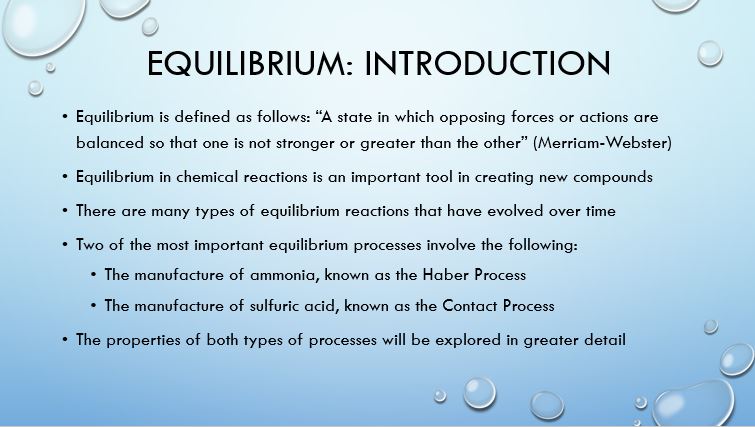 Equilibrium Introduction