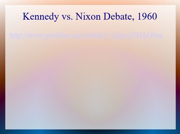 Kennedy vs. Nixon Debate, 1960