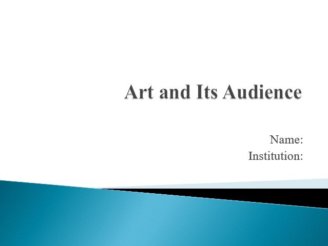 Art and Its Audience