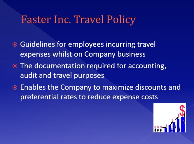 Faster Inc. Travel Policy