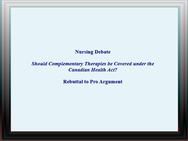 Nursing Debate