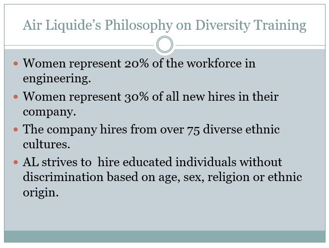 Air Liquide’s Philosophy on Diversity Training