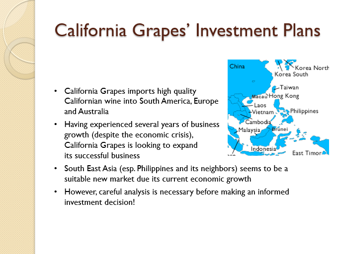 California Grapes’ Investment Plans