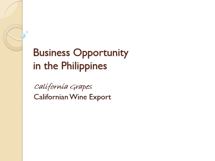 Californian Wine Export