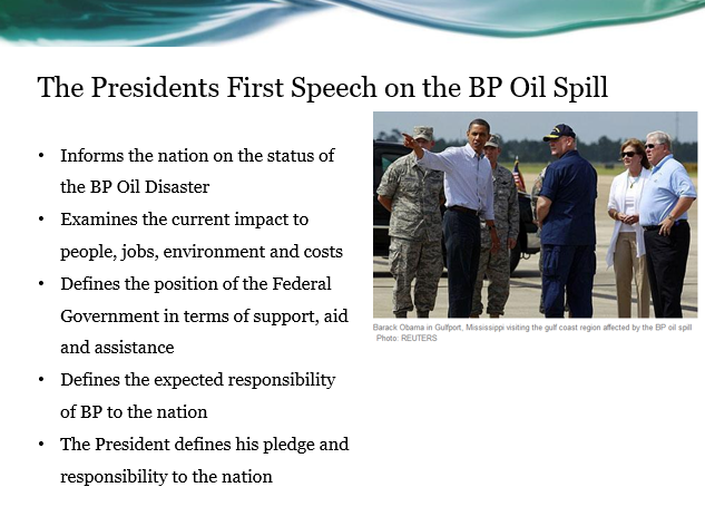 The Presidents First Speech on the BP Oil Spill