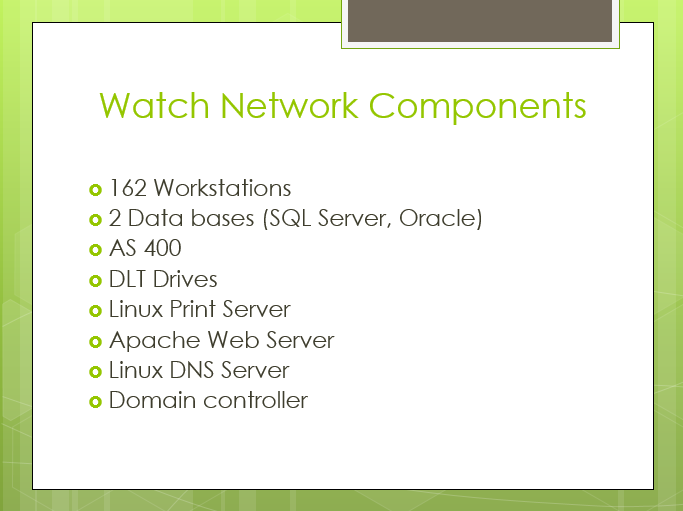 Watch Network Components