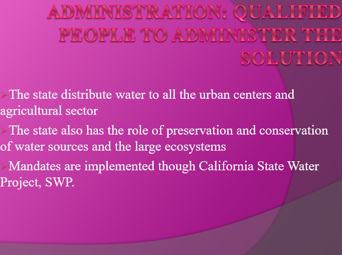 Administration qualified people to administer the solution