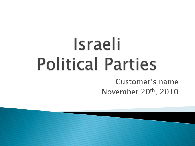 Israeli Political Parties