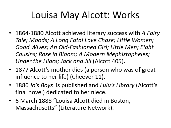 Louisa May Alcott Works