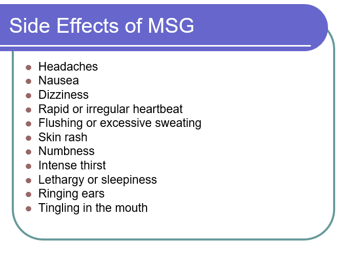 Side Effects of MSG