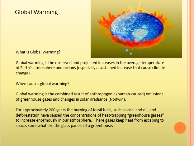 what are the effects of global warming in points