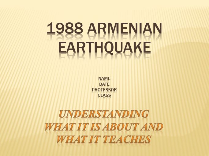 1988 Armenian Earthquake