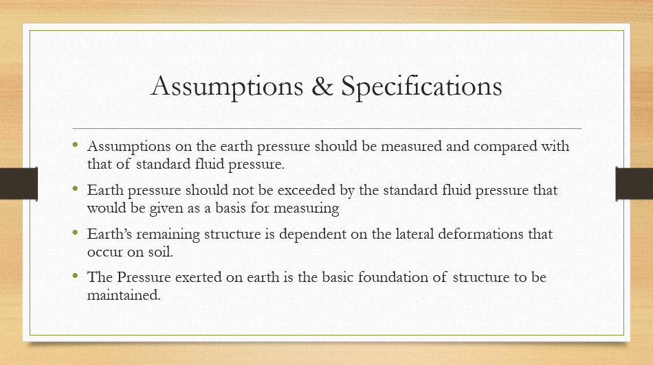 Assumptions & Specifications