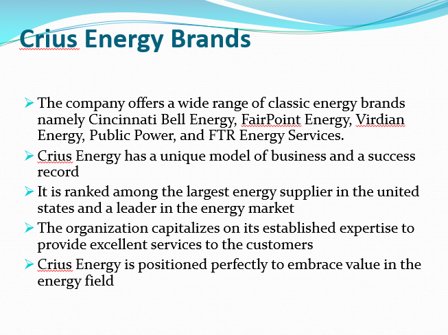 Crius Energy Brands
