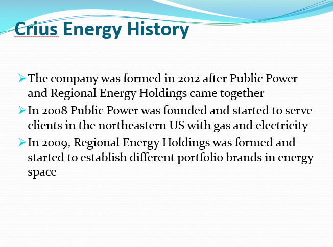 Crius Energy History