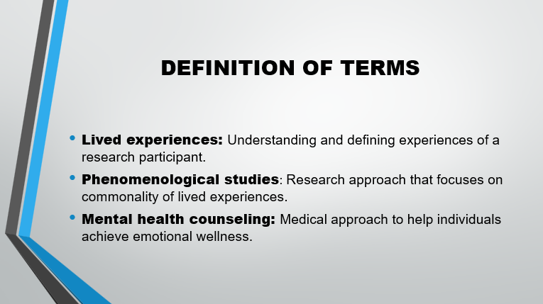 DEFINITION OF TERMS